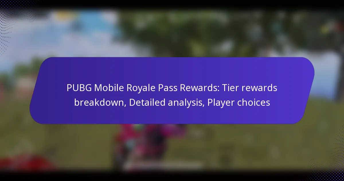 PUBG Mobile Royale Pass Rewards: Tier rewards breakdown, Detailed analysis, Player choices